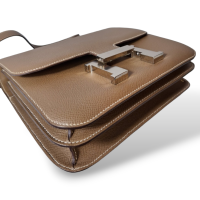 Bolsa Hermès Constance 24 Couro Epsom Etoupe Ferragem Dourada