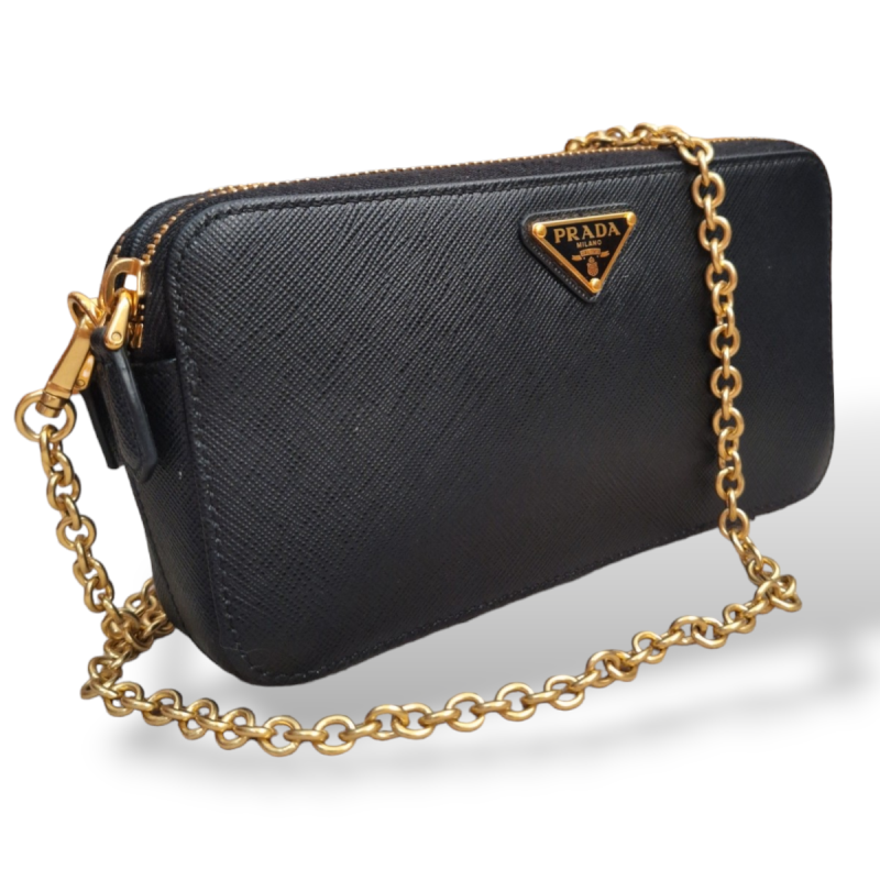 Bolsa Prada Couro Saffiano Crossbody Bolsa Prada Couro Saffiano Crossbody