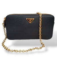 Bolsa Prada Couro Saffiano Crossbody