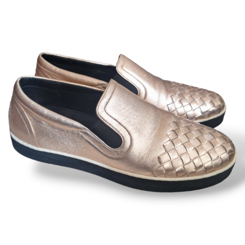 Slip on Bottega Veneta Rosa Metalizado