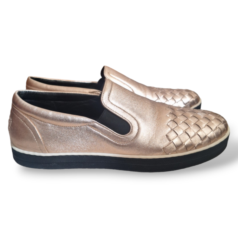 Slip on Bottega Veneta Rosa Metalizado Slip on Bottega Veneta Rosa Metalizado