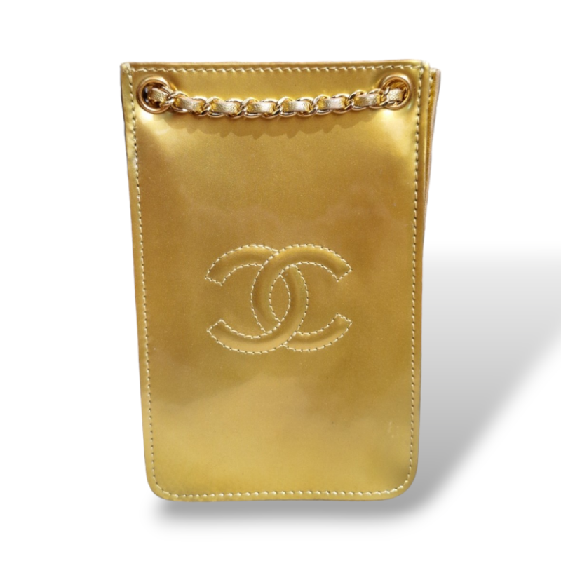 Bolsa Chanel Phone Holder Dourada