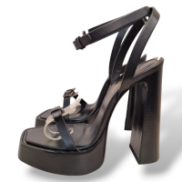 Sandália Yves Saint Laurent YSL Peachy Plataforma Preta-36