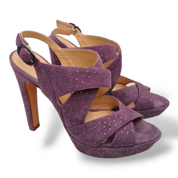 Sandália Alexandre Birman Roxa em Camurça- 34