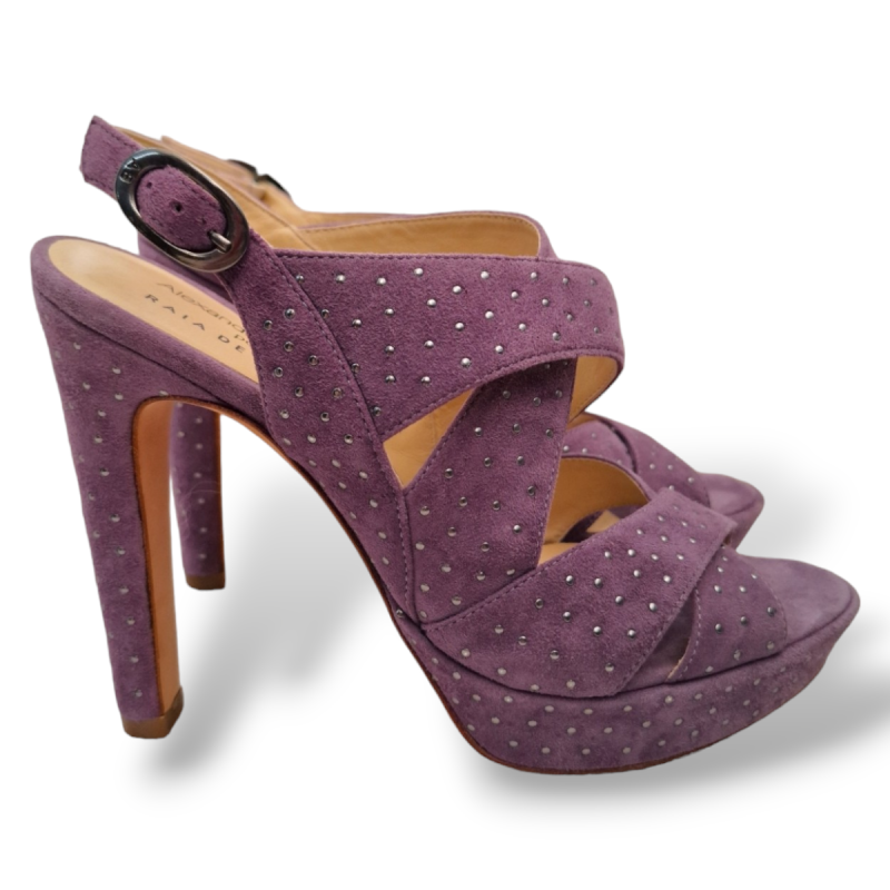 Sandália Alexandre Birman Roxa em Camurça- 34