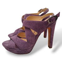 Sandália Alexandre Birman Roxa em Camurça- 34