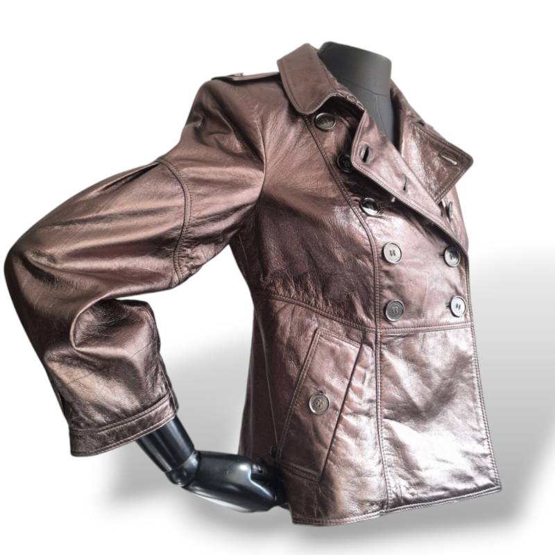Jaqueta Burberry Metalizada 38 Jaqueta Burberry Metalizada 38
