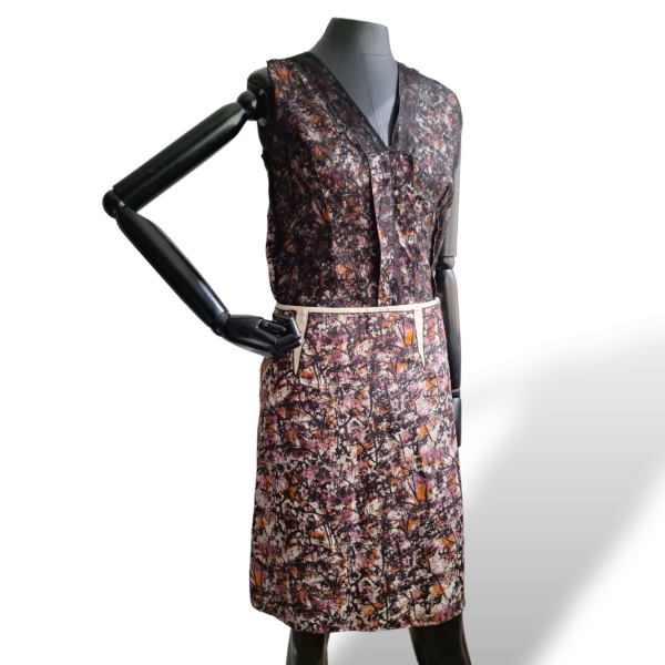 Conjunto Bottega Veneta Seda Florida com Renda Preta