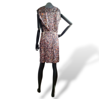 Conjunto Bottega Veneta Seda Florida com Renda Preta