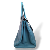 Bolsa Hermès Birkin 35 Blue Jean em Couro Togo e Ferragem Palladium