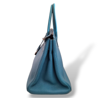 Bolsa Hermès Birkin 35 Blue Jean em Couro Togo e Ferragem Palladium