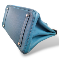 Bolsa Hermès Birkin 35 Blue Jean em Couro Togo e Ferragem Palladium