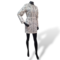 Vestido Valentino Bordado Off White com Bolso - 40