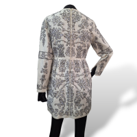 Vestido Valentino Bordado Off White com Bolso - 40