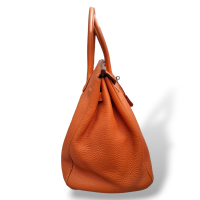 Bolsa Hermès Birkin 35 Laranja com Ferragem Palladium