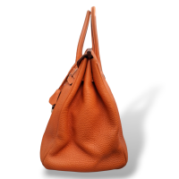 Bolsa Hermès Birkin 35 Laranja com Ferragem Palladium