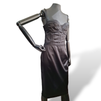 Vestido Roberto Cavalli Cetim Preto - 44