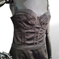 Vestido Roberto Cavalli Cetim Preto - 44