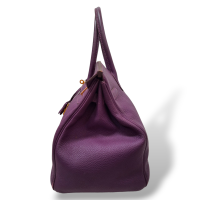 Bolsa Hermès Birkin 35 Roxa com Ferragem Gold