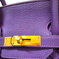 Bolsa Hermès Birkin 35 Roxa com Ferragem Gold