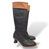 Bota Cris Barros Couro Preta-36