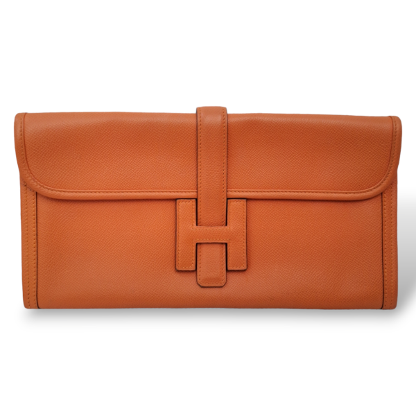 Clutch Hermès Jige 29 Laranja