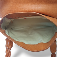 Bolsa Valentino Shoulder Vintage em Couro Laranja
