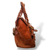 Bolsa Valentino Shoulder Vintage em Couro Laranja