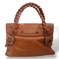Bolsa Valentino Shoulder Vintage em Couro Laranja