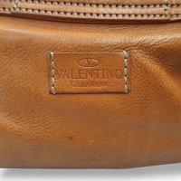 Bolsa Valentino Shoulder Vintage em Couro Laranja