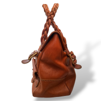 Bolsa Valentino Shoulder Vintage em Couro Laranja