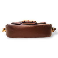 Bolsa Gucci Horsebit 1955 Mini Monograma com Alça Web Extra