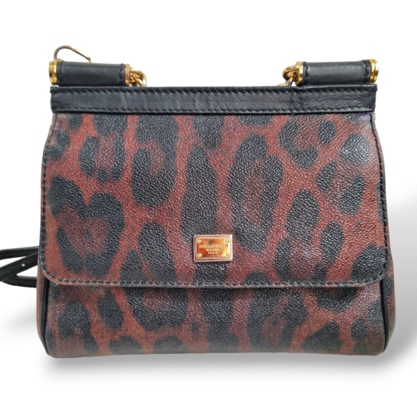 Bolsa Dolce & Gabbana Sicily Couro Leopard Bolsa Dolce & Gabbana Sicily Couro Leopard