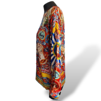 Blusa Dolce Gabbana de Seda Estampa Carreto 