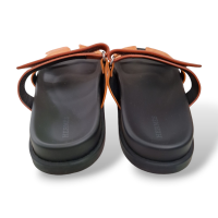 Sandália Hermès Chypre em Suede Rose Bois De Santal / Rouge De Turin-38