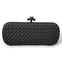 Clutch Bottega Veneta Elongated Knot Cetim Verde