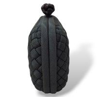Clutch Bottega Veneta Elongated Knot Cetim Verde