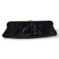 Clutch Balenciaga em Croco Preta 