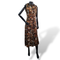 Vestido Bottega Veneta Embellished Caramelo detalhe onça - 40