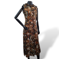 Vestido Bottega Veneta Embellished Caramelo detalhe onça - 40