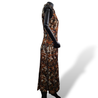 Vestido Bottega Veneta Embellished Caramelo detalhe onça - 40