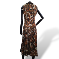 Vestido Bottega Veneta Embellished Caramelo detalhe onça - 40