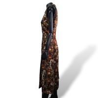 Vestido Bottega Veneta Embellished Caramelo detalhe onça - 40