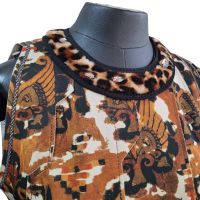 Vestido Bottega Veneta Embellished Caramelo detalhe onça - 40