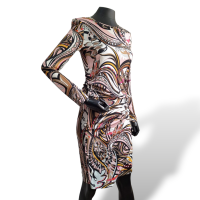 Vestido Emilio Pucci Seda Estampado Rosa - 34
