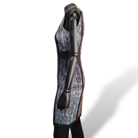 Vestido BCBG Max Azria Estampado com Fundo Preto - 36