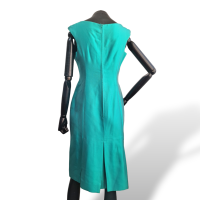 Vestido Martha Medeiros em Shantung e Renda Verde - 40