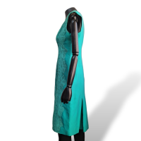 Vestido Martha Medeiros em Shantung e Renda Verde - 40