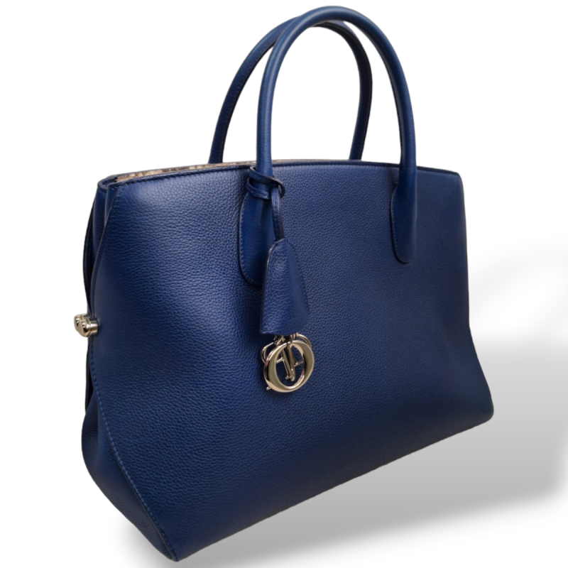 Bolsa Christian Dior Azul com Detalhe em Phyton