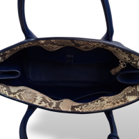 Bolsa Christian Dior Azul com Detalhe em Phyton